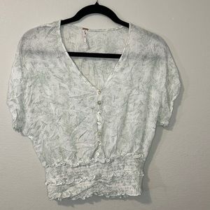 Free People Boho Floral Blouse Small NWOT